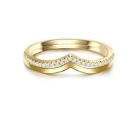 Fingerring GLANZSTÜCKE MÜNCHEN "GSM1402" Gr. 54, gold (gelbgold), Fingerringe, Damen, 54, Silber 925 (Sterlingsilber), 3,6mm, Fingerring, aus Sterling silber (41086964-54) gelbgold