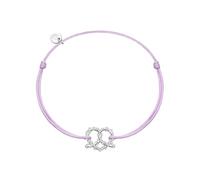 Glanzstücke München Textilarmband Armband Sterling Silber Textil (flieder) für Damen - One Size