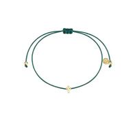 Armband Textil grün Sterling Silber gelbvergoldet