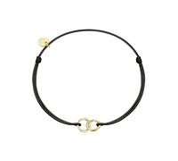 Glanzstücke München - Armband aus Textil und Sterling Silber in Gelbgold Armbänder & Armreife 1 ct Damen