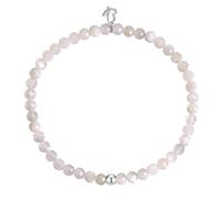 Glanzstücke München Edelsteinarmband aus Edelstahl in Silber mit Mondstein 17,0 cm Damen