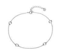 GLANZSTÜCKE MÜNCHEN Damen Fusskette 925/- Sterling Silber rhodiniert Zirkonia weiß Silberfusskette