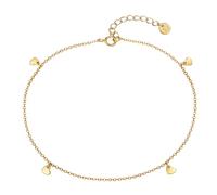 Glanzstücke München Fußkette Herz aus Sterling Silber in roségold 22,0 cm Basiskette + 3,0 Verlängerung Damen