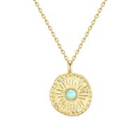 Glanzstücke München Halskette - Sterling Silber Halskette Amazonit - Gr. unisize - in Gold - für Damen