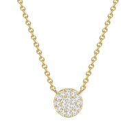 GLANZSTÜCKE MÜNCHEN Damen Kette 925/- Sterling Silber gelbvergoldet 14 Karat Zirkonia weiß Silberhalskette