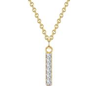 Glanzstücke München - Halskette Buchstabe E Sterling Silber Zirkonia in Gelbgold Ketten Damen