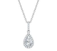 Glanzstücke München Kette mit Anhänger Sterling Silber Zirkonia weiß 40,0 cm Basiskette + 5,0 Verlängerung Damen