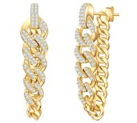 Glanzstücke München Ohrhänger aus Sterling Silber in Gelbgold mit Zirkonia 31,4 mm Damen