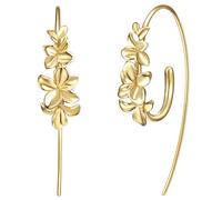 Glanzstücke München Damen Ohrhänger 925/- Sterling Silber gelbvergoldet 18 Karat Blüte Silberohrhänger