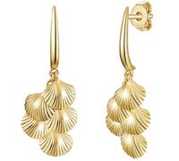 Glanzstücke München Ohrhänger Muschel Sterling Silber in Gelbgold 29,7 mm Damen