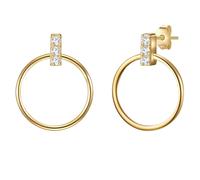 Glanzstücke München Ohrhänger Sterling Silber Zirkonia in Gelbgold 16,5 mm Damen