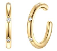 Glanzstücke München Ohrklemme Sterling Silber Zirkonia in Gelbgold 10,9 mm Damen