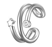 Glanzstücke München Ohrklemme Stern Sterling Silber Zirkonia in 14,1 mm Damen