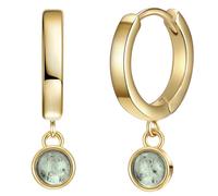 Creolen Sterling Silber gelbvergoldet Labradorit