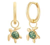 Glanzstücke München Ohrringe - Sterling Silber Creolen Schildkröte - Gr. unisize - in Gold - für Damen