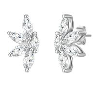 Glanzstücke München Ohrstecker Blume aus Sterling Silber in silber mit Zirkonia 14,4 mm Damen