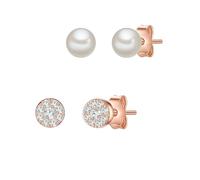 Glanzstücke München Damen Ohrstecker gold / perlweiß / transparent, Größe One Size, 6579541 Gold / Perlweiß / Transparent One Size