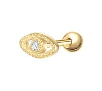 Glanzstücke München Ohrstecker Allsehendes Auge aus Sterling Silber in Gelbgold mit Zirkonia 3,7 mm Damen