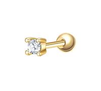 Glanzstücke München Ohrstecker aus Sterling Silber in Gelbgold mit Zirkonia 2,6 mm Damen