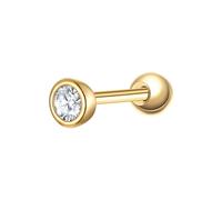 Glanzstücke München Ohrstecker aus Sterling Silber in Gelbgold mit Zirkonia 3,1 mm Damen