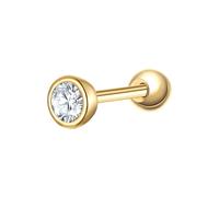 Glanzstücke München Ohrstecker aus Sterling Silber in Gelbgold mit Zirkonia 3,6 mm Damen