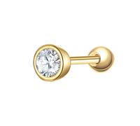 Glanzstücke München Ohrstecker aus Sterling Silber in Gelbgold mit Zirkonia 4,1 mm Damen