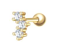 Glanzstücke München Ohrstecker aus Sterling Silber in Gelbgold mit Zirkonia 6,4 mm Damen