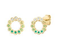 Glanzstücke München Ohrstecker aus Sterling Silber in Gelbgold mit Zirkonia 9,8 mm Damen