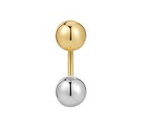 Glanzstücke München Ohrstecker aus Sterling Silber in Silber/Gelbgold mit 12,8 mm Damen
