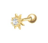 Glanzstücke München Ohrstecker Blume aus Sterling Silber in Gelbgold mit Zirkonia 4,7 mm Damen