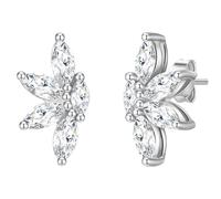 Glanzstücke München Ohrstecker Blume aus Sterling Silber in silber mit Zirkonia 14,4 mm Damen