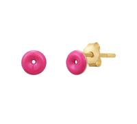 Glanzstücke München Ohrstecker Donut aus Sterling Silber in Gelbgold 4,5 mm Damen