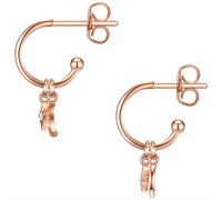 Glanzstücke München Ohrstecker Halbmond/Stern Sterling Silber Zirkonia in Roségold 10,2 mm Damen
