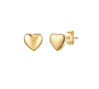 Glanzstücke München Ohrstecker Herz aus Sterling Silber in gelbgold 5,7 mm Damen