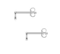 Glanzstücke München Ohrstecker Herz aus Sterling Silber in silber 4,1 mm Damen