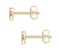 Glanzstücke München Damen-Ohrstecker Herz Sterling Silber gelbvergoldet - Ohrringe Herz-Form rose-gold Ohr-Schmuck Frauen Teenager Mädchen