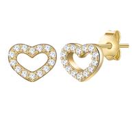 Glanzstücke München, Ohrstecker Herz in gold, Schmuck für Damen Gr. OneSize