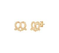 Glanzstücke München Ohrstecker Herz-Breze aus Sterling Silber in gelbgold 7,7 mm Damen