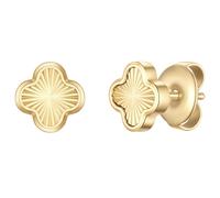 Glanzstücke München Ohrstecker Kleeblatt aus Edelstahl in gelbgold 5,9 mm Damen