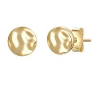 Glanzstücke München Damen Ohrstecker 925/- Sterling Silber gelbvergoldet 14 Karat Kreis Silberohrstecker