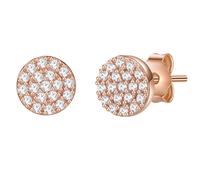 Glanzstücke München Ohrstecker Kreis Sterling Silber Zirkonia in Roségold 5,7 mm Damen