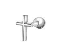 Glanzstücke München Ohrstecker Kreuz aus Sterling Silber in 6,3 mm Damen