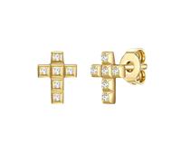 Glanzstücke München Ohrstecker Kreuz Sterling Silber Zirkonia in 8,4 mm Damen