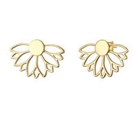 Glanzstücke München - Ohrstecker Lotusblume Sterling Silber in Gelbgold Ohrringe Damen