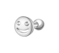 GLANZSTÜCKE MÜNCHEN Damen Ohr Piercing aus 925/- Sterling Silber rhodiniert Motiv Lucky Face