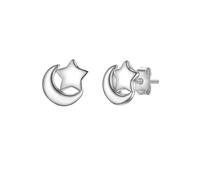 Glanzstücke München Ohrstecker Mond/Stern aus Sterling Silber in silber 7,2 mm Damen