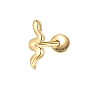 Glanzstücke München Ohrstecker Schlange aus Sterling Silber in Gelbgold 2,4 mm Damen