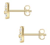 Glanzstücke München Ohrstecker Schmetterling aus Sterling Silber in gelbgold mit Zirkonia 7,7 mm Damen