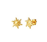 Glanzstücke München Ohrstecker Sonne aus Sterling Silber in gelbgold 9,5 mm Damen