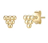 Glanzstücke München Ohrstecker Sterling Silber in Gelbgold 4,1 mm Damen